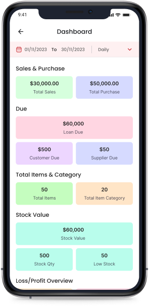 EBPOSPro mobile dashboard