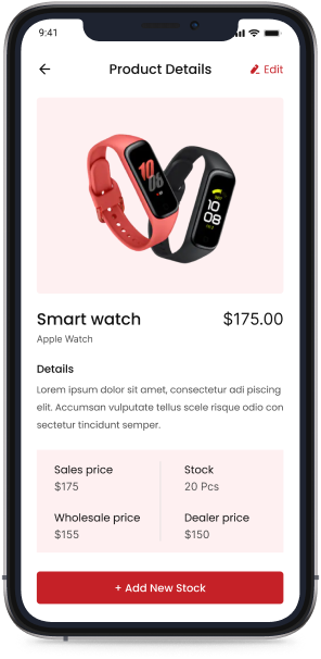 EBPOSPro mobile product details screen